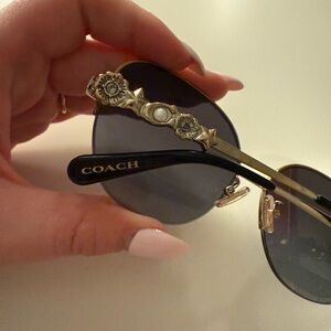 Coach Black and Gold Women's Sunglasses